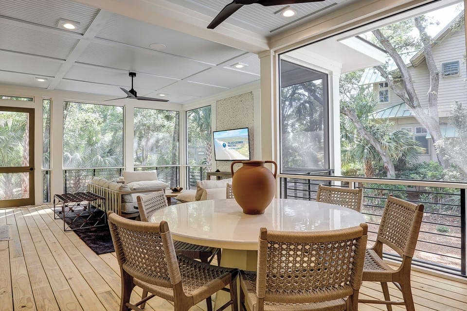 Oversized screened in porch