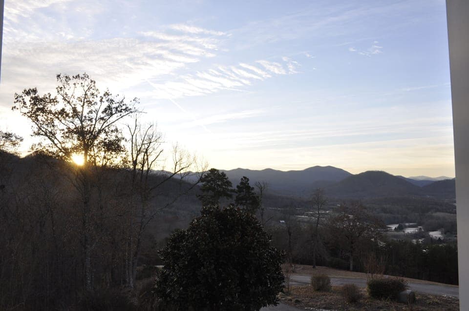 Amazing sunrise view from the front porch is a great way to start the day