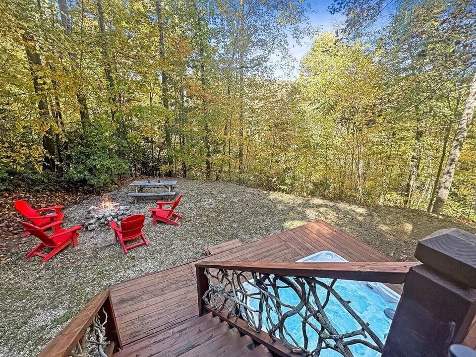 Twin Pines exterior with view