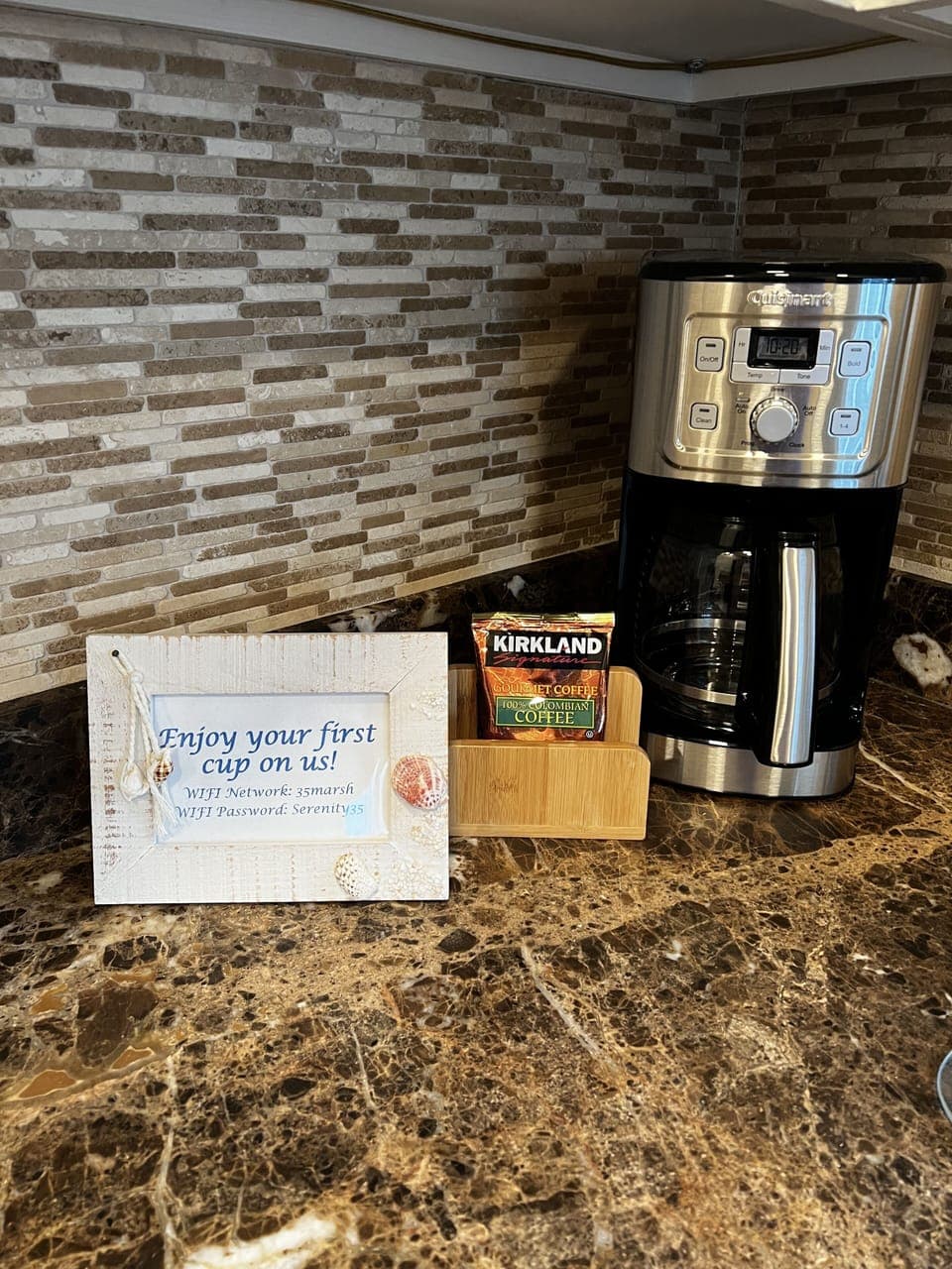 Enjoy you 1st cup of coffee on us!