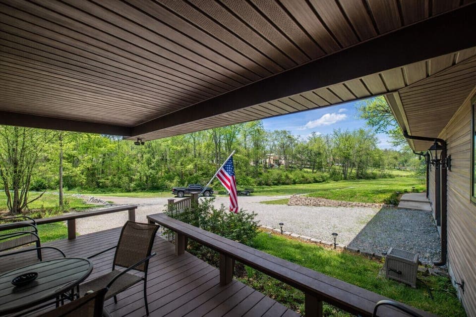 Beautiful and peaceful front porch living!