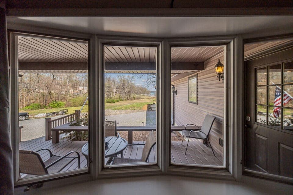 View from the living room bay window