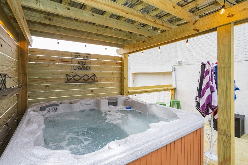 Hot tub towels included!