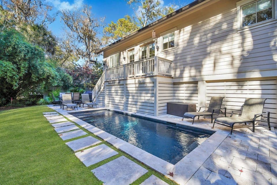 Private pool. with spacious backyard