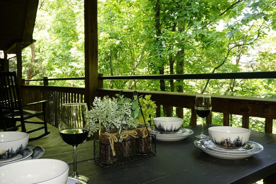 The Cabin, where every meal comes with a side of nature's tranquility!