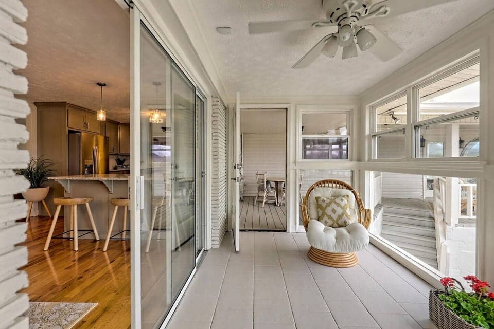 The all weather sunroom with access from the dining room or master bedroom