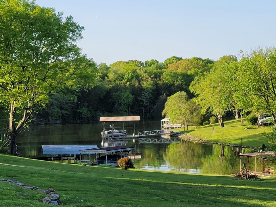 A beautiful view from the tranquil back yard.