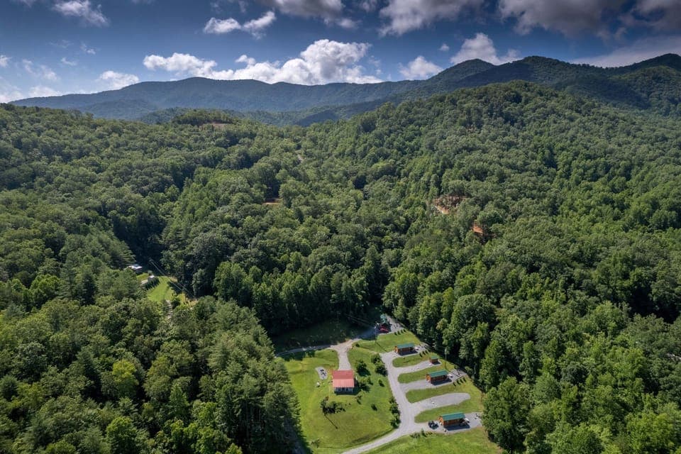 Aerial View - Aerial view of the cabins