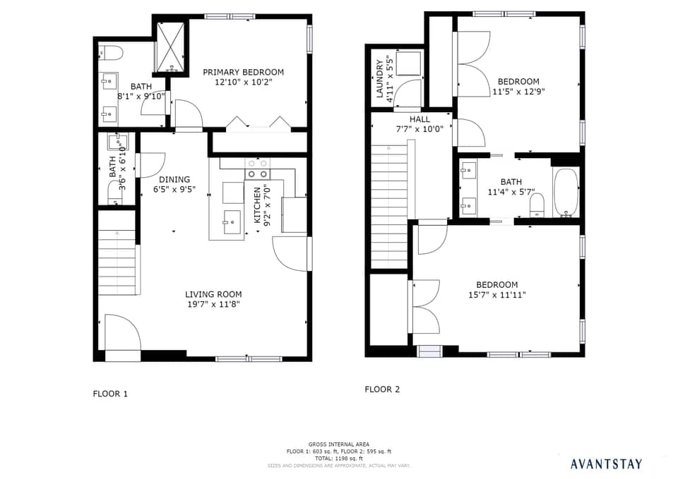 Floor plan is the same for both units.