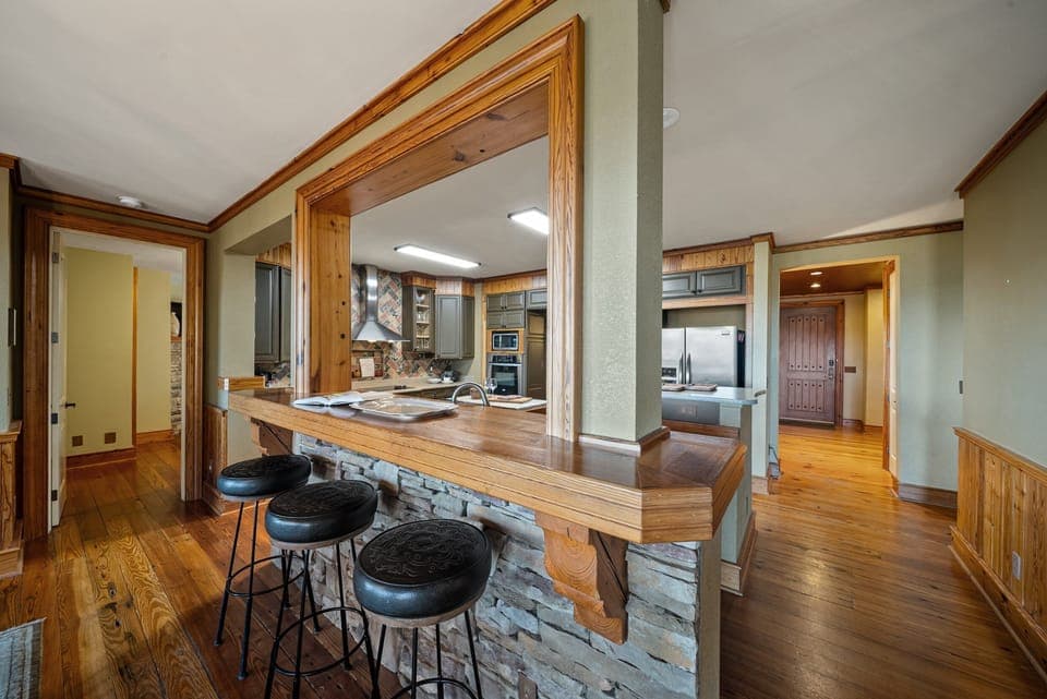 Bar Stool Seating in Main Level Kitchen