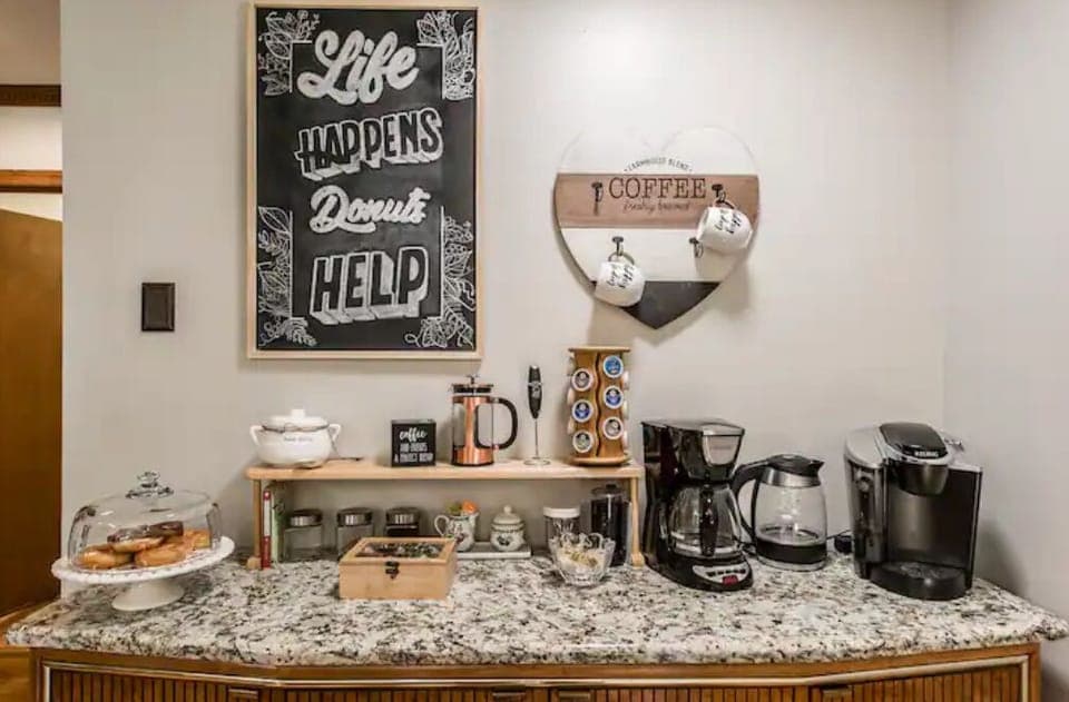 Coffee bar.