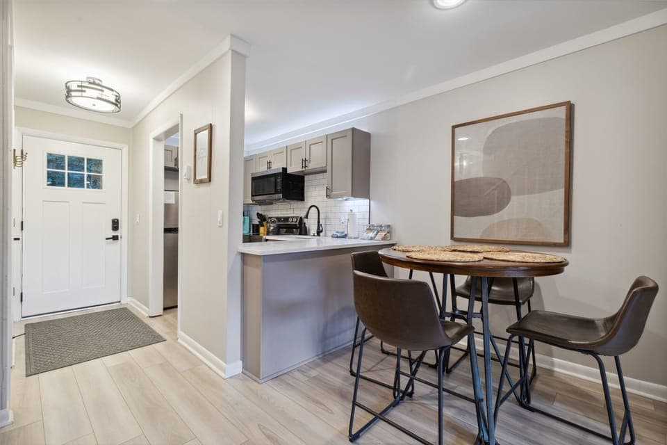 Enjoy a meal, game night, or work remotely from the dining room table