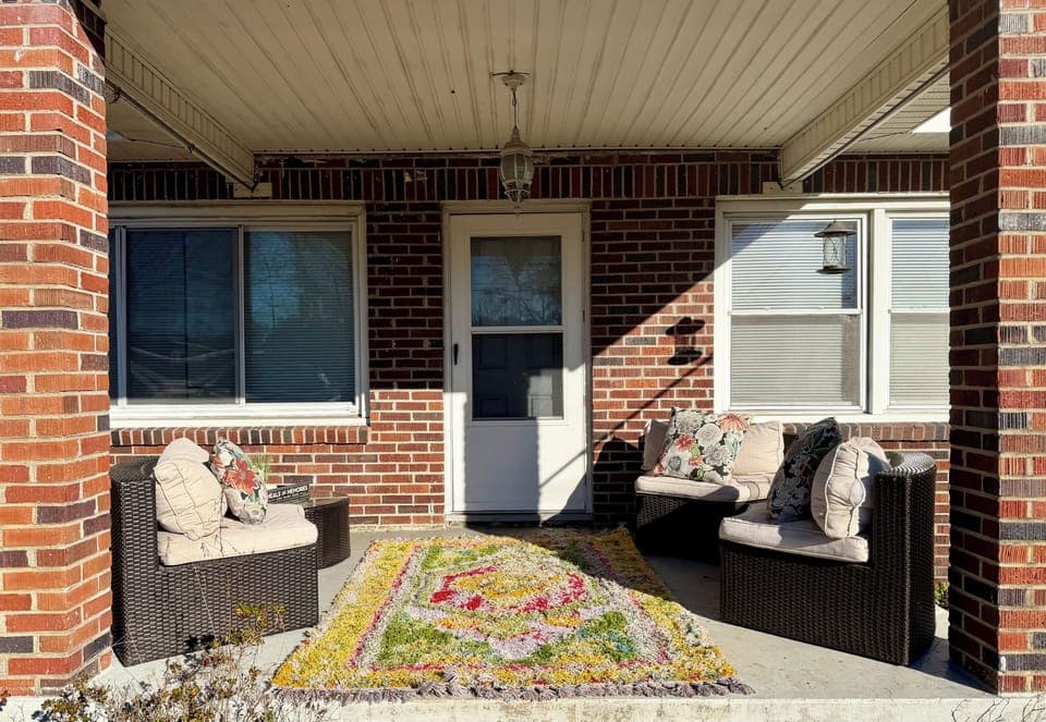 Front porch sitting area.