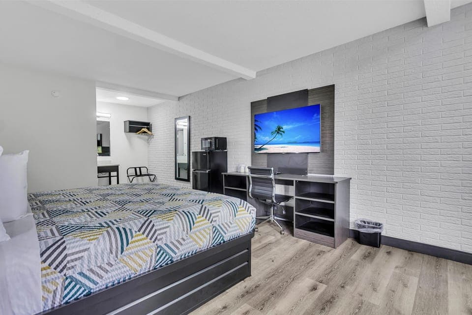 Blackout drapes, iron/ironing board, free WiFi, bed sheets
