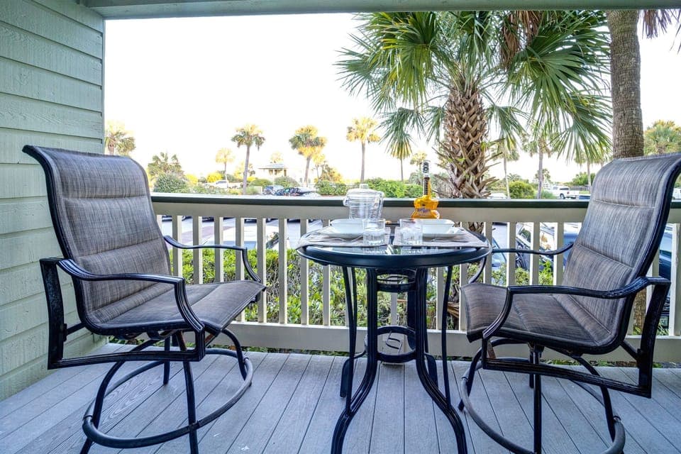 Lovely evening relaxing on the private balcony