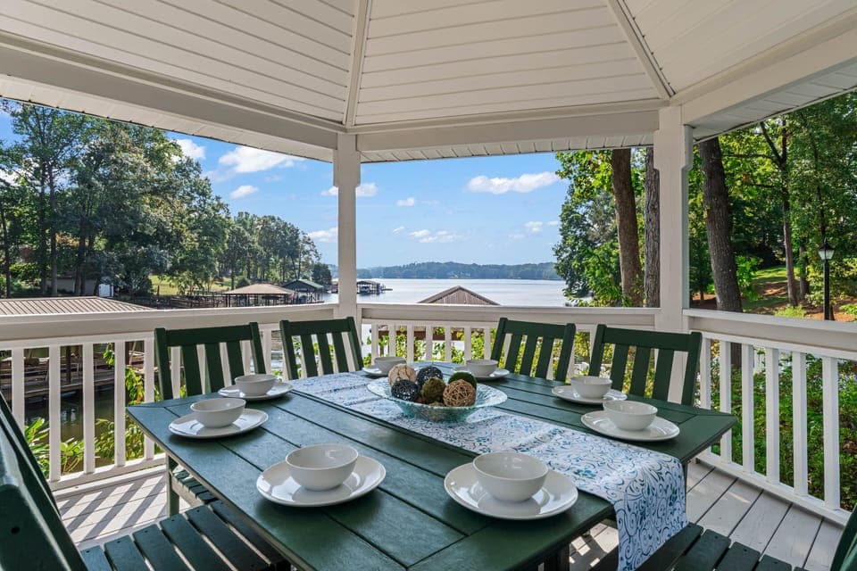 Ready for dinner with a view?  Enjoy the Gazebo on the lake