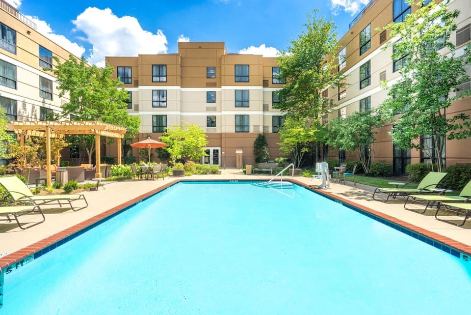 Take a dip in the pool.