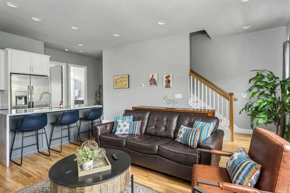Living area by the kitchen