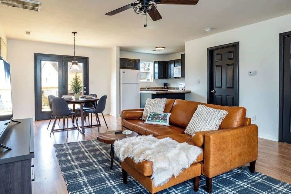 Welcome to our cozy corner of comfort! This living room is where relaxation meets style, perfect for gatherings or quiet evenings in. What’s your favorite way to unwind here?