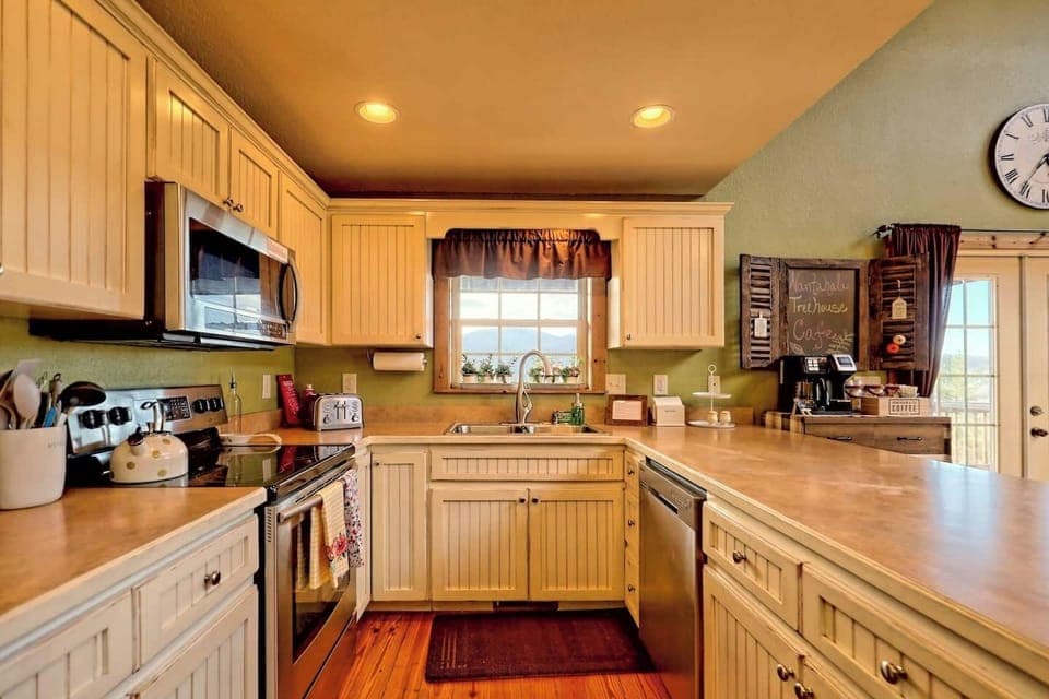 Nicely organized kitchen