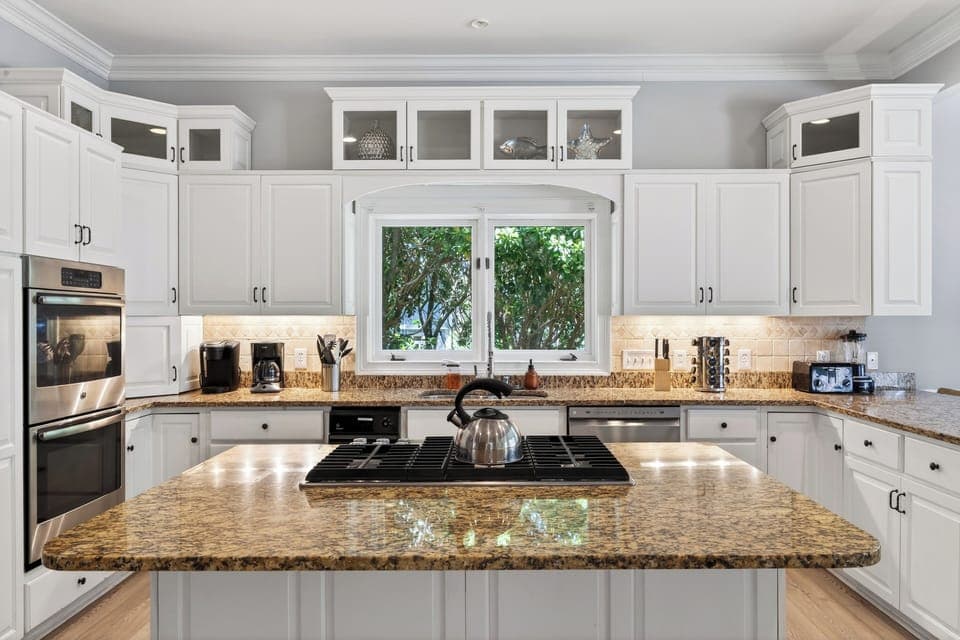 Gourmet kitchen.