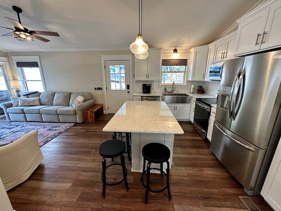 Updated kitchen with island