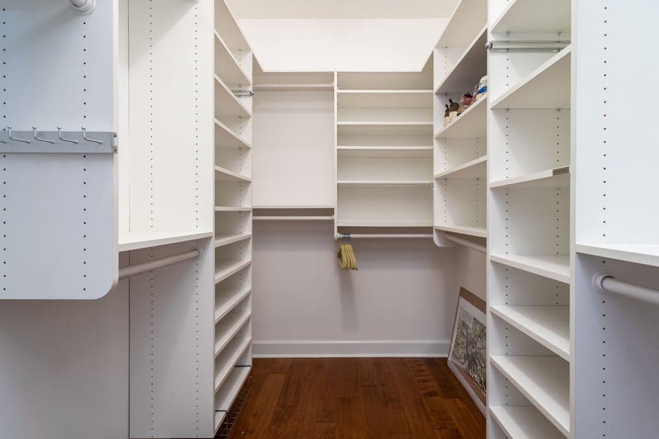 Large walk-in closet in the primary bedroom