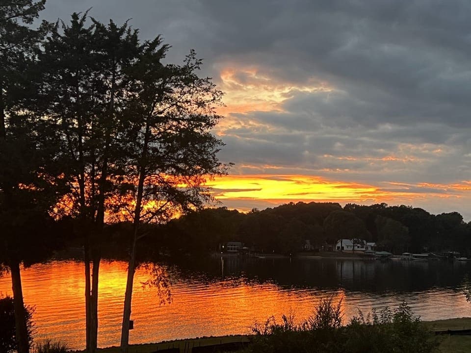 Sunset from the large covered patio.