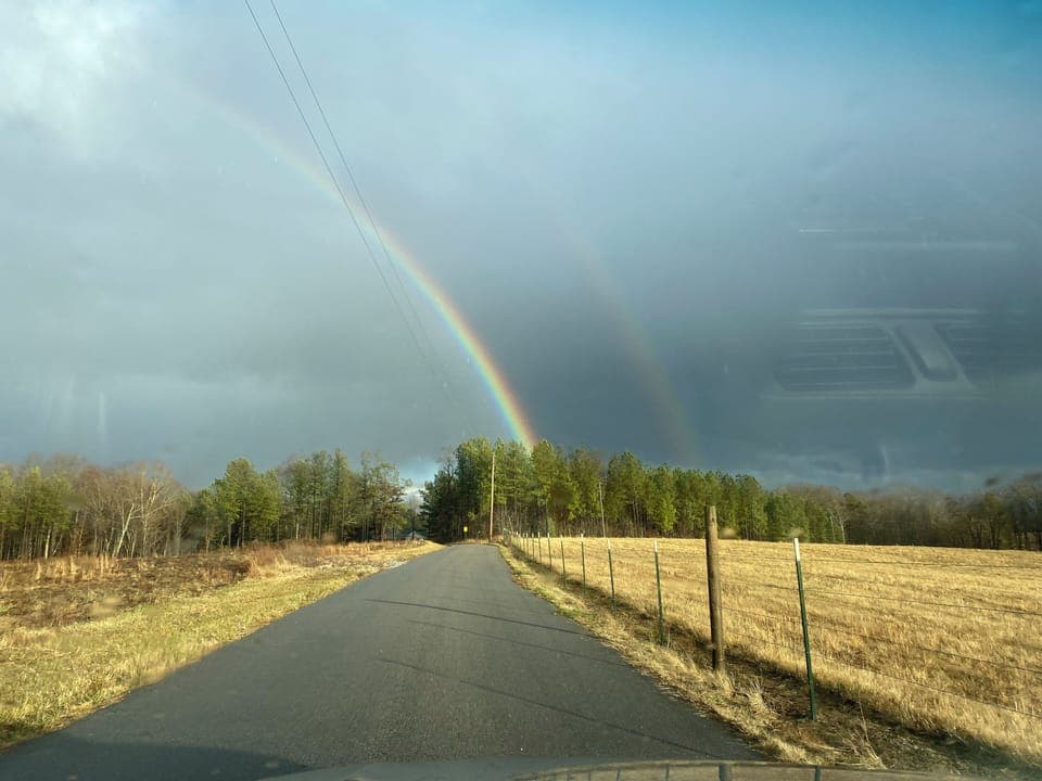 View from the road before you turn off onto the driveway