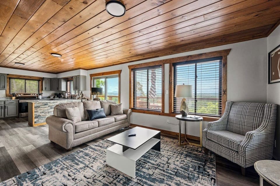 Cozy living room with pull out sofa