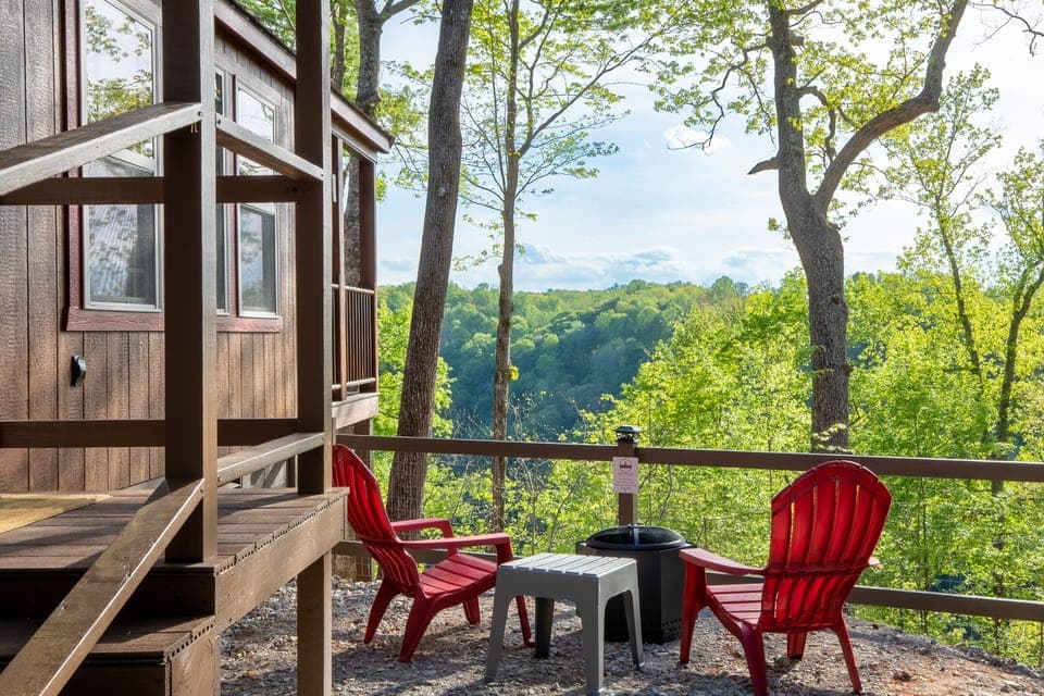 Adventure Cabin firepit area