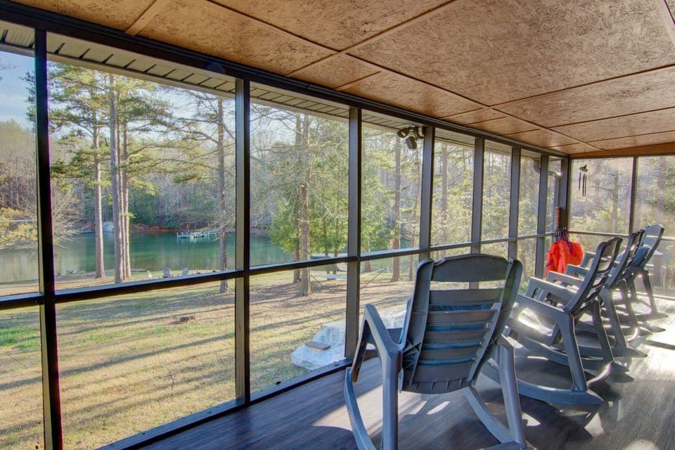 amazing views from the covered and screened in back deck