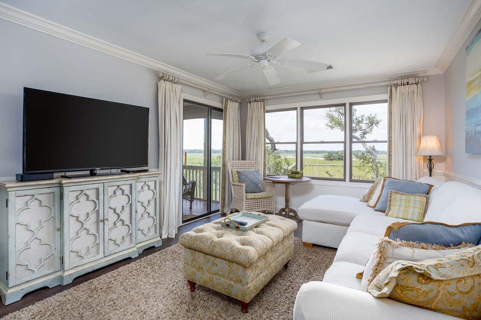 Living Room with Waterviews