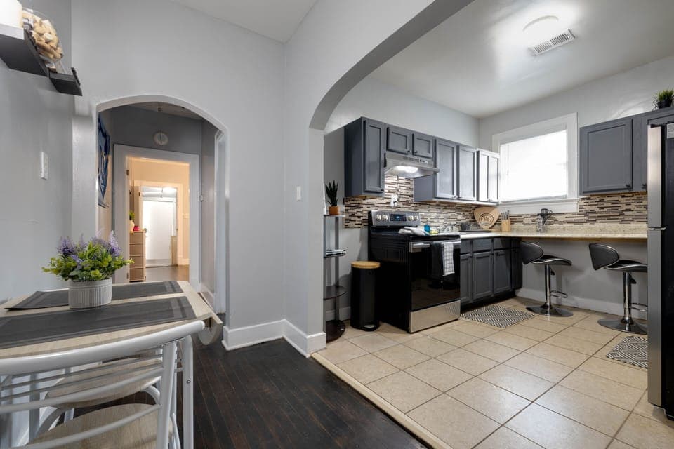 Dining and kitchen area