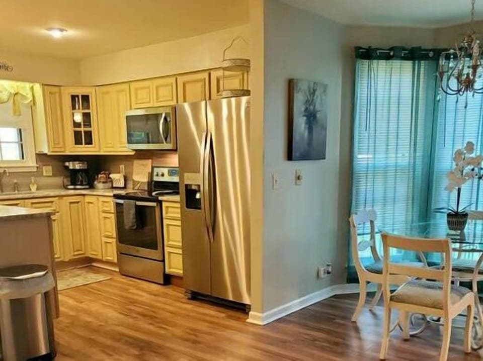 Kitchen open to the living area