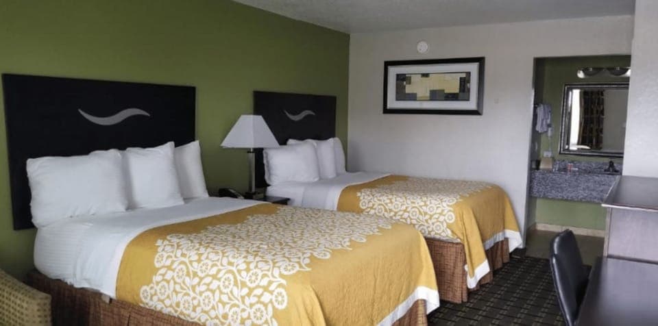 Premium bedding, pillowtop beds, desk, iron/ironing board