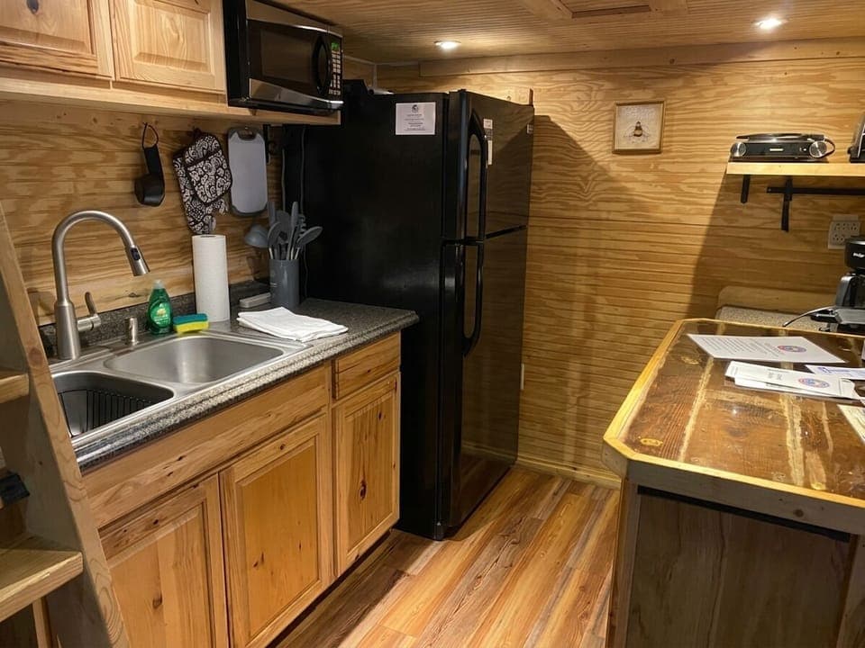 "The space is of course small but so cozy and has EVERYTHING you need"-Steph