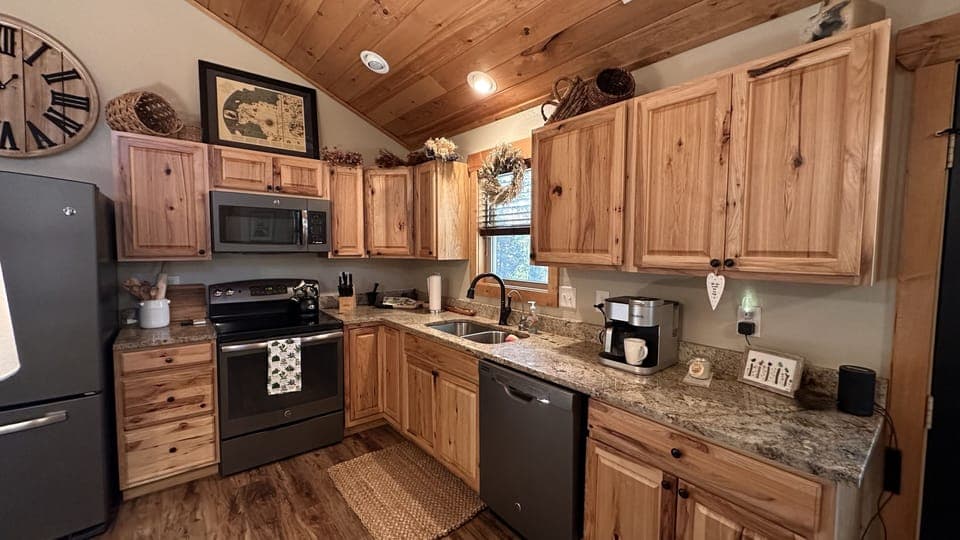 Fully stocked modern kitchen