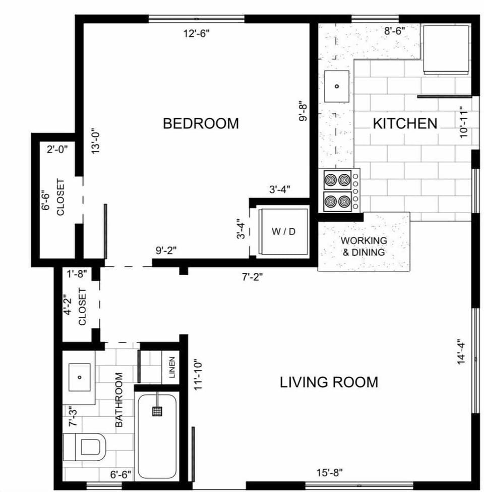 Detailed floor plan of our unit 
