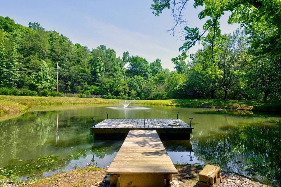 Dock on private pond to fish, canoe, and enjoy a beautiful afternoon.