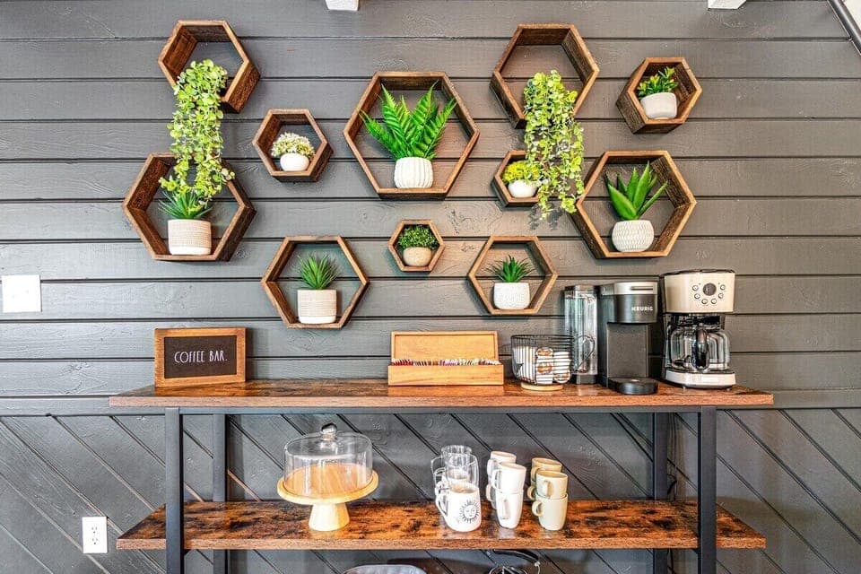 Coffee bar. 