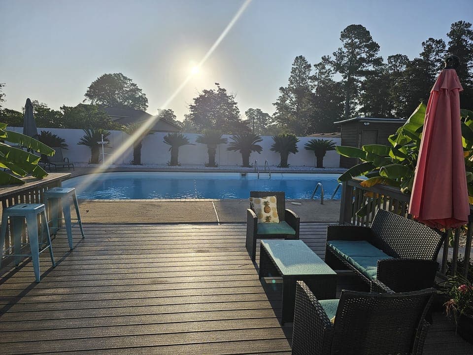 Early Morning Poolside