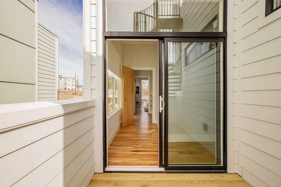 Glass door to patio