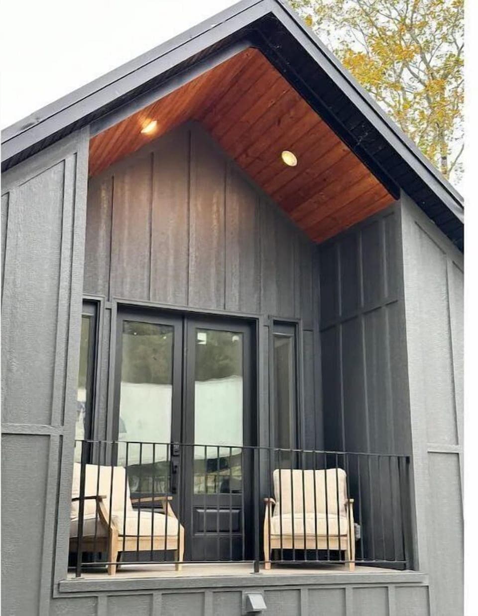 Back deck with privacy and great sunrise views! 