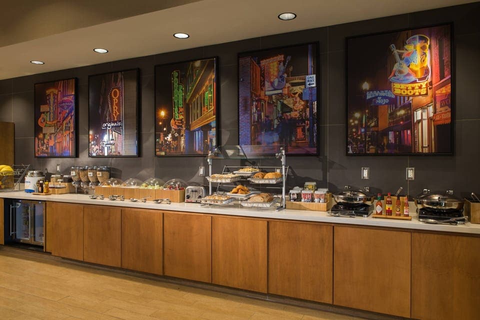 Free daily buffet breakfast