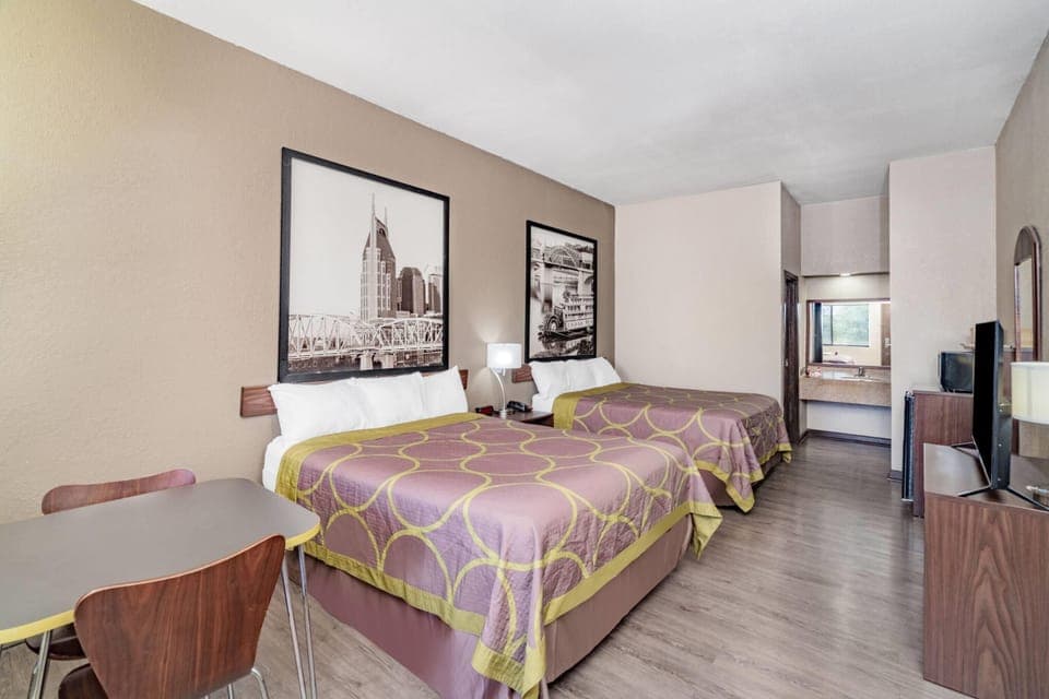 Desk, blackout drapes, iron/ironing board, free WiFi