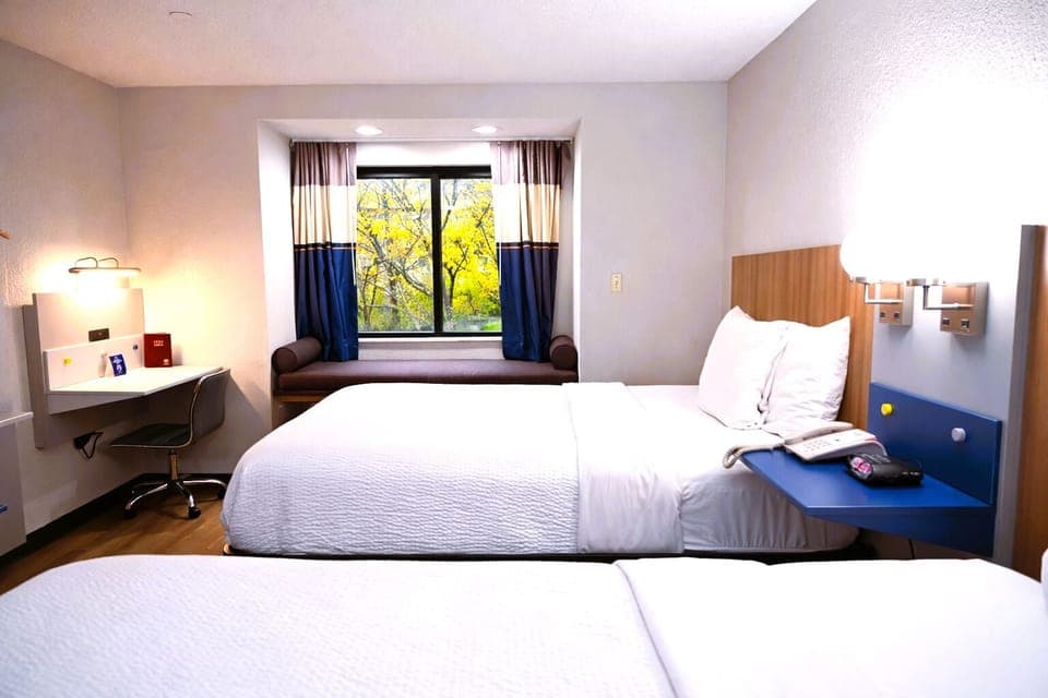Standard Room, 2 Queen Beds | Premium bedding, desk, free cribs/infant beds, rollaway beds