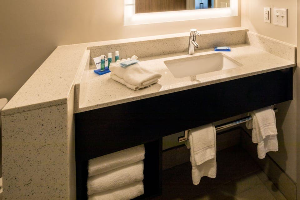 Free toiletries, hair dryer, towels, soap