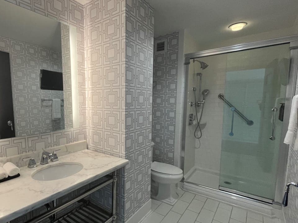 Free toiletries, hair dryer, towels