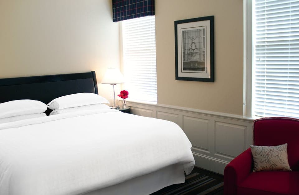 Hypo-allergenic bedding, down comforters, pillowtop beds, in-room safe